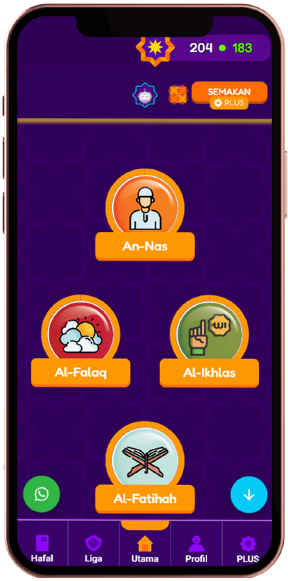 Paparan menu utama
